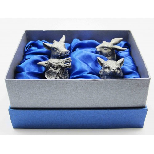 Набор охотника 4 рюмки Русская охота