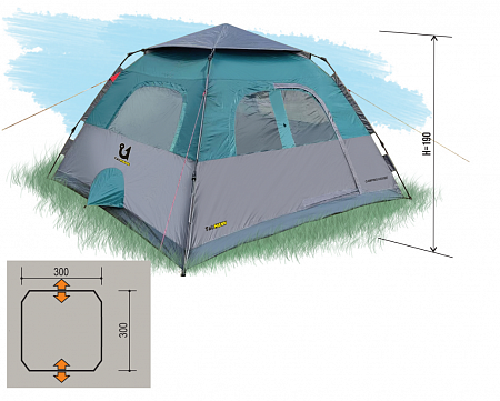 Тент-палатка TauMann Camping House